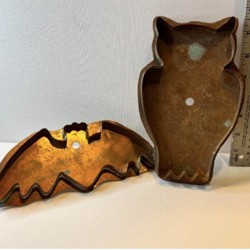 Martha By Mail Copper Cookie Cutters-Handmade Bat & Owl-Set of 2 Michael Bonne